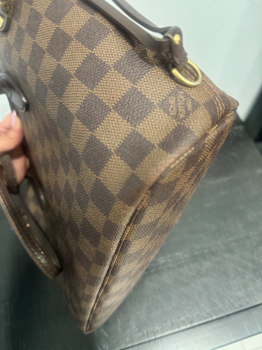 Louis Vuitton Neverfull Damier Ebene Tote PM Brown Canvas - Picture 7 of 16